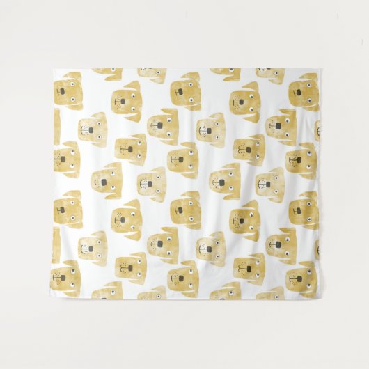 Golden Labrador Retriever Dog Wandkleed (Voorkant (horizontaal))