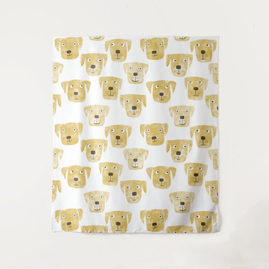 Golden Labrador Retriever Dog Wandkleed (Voorkant)
