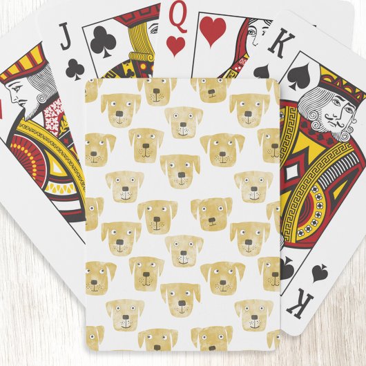 Golden Labrador Retriever Dog Waterverf Pokerkaarten