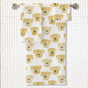 Golden Labrador Retriever Dogs Bad Handdoek