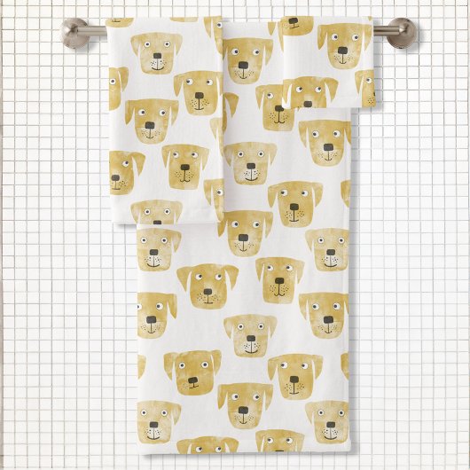 Golden Labrador Retriever Dogs Bad Handdoek