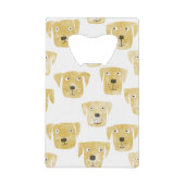 Golden Labrador Retriever Dogs Creditkaart Flessenopener (Voorkant)