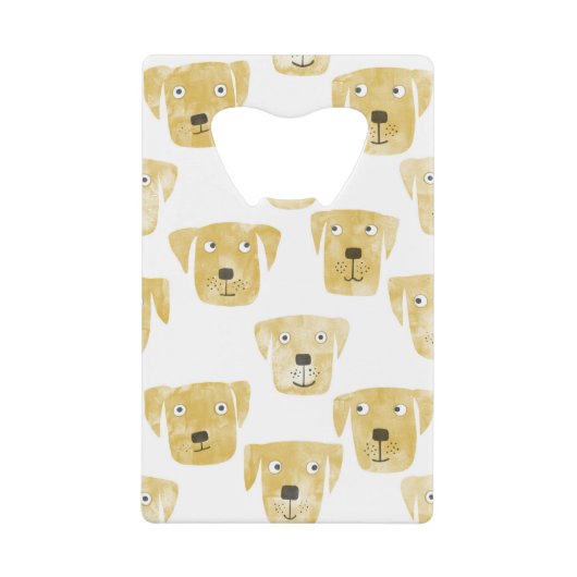 Golden Labrador Retriever Dogs Creditkaart Flessenopener (Voorkant)