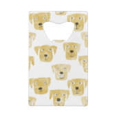 Golden Labrador Retriever Dogs Creditkaart Flessenopener (Achterkant)