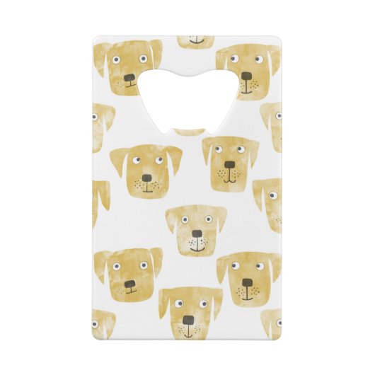 Golden Labrador Retriever Dogs Creditkaart Flessenopener (Achterkant)