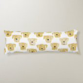 Golden Labrador Retriever Dogs Lichaamskussen (Achterkant)