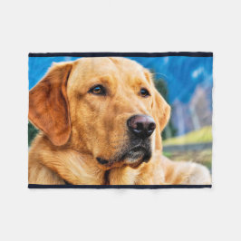 Golden Labrador Retriever Fleece Deken