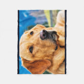 Golden Labrador Retriever Fleece Deken (Voorkant)