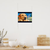 Golden Labrador Retriever Poster (Keuken)
