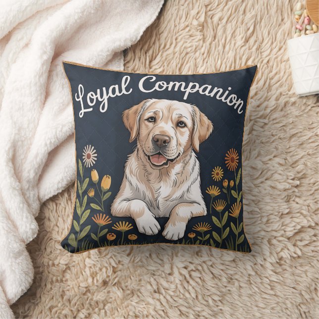 Golden Labrador Retriever Quilt Design – Playful  Kussen (Deken)