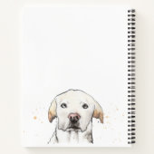 Golden Labrador Retriever Waterverf Kunst grappig Notitieboek (Achterkant)
