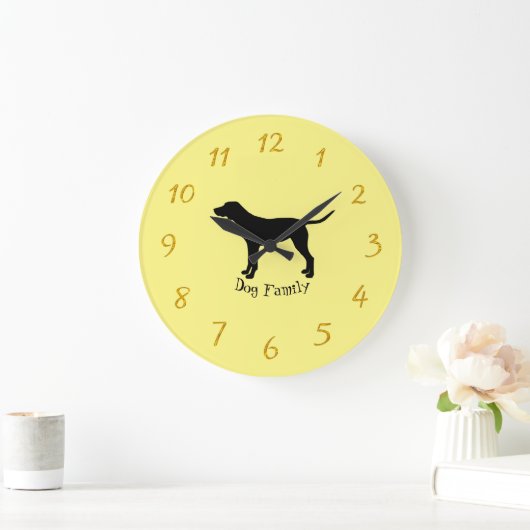 Golden labrador Silhouette Grote Klok (Huis)