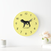 Golden labrador Silhouette Large Clock Grote Klok (Huis)