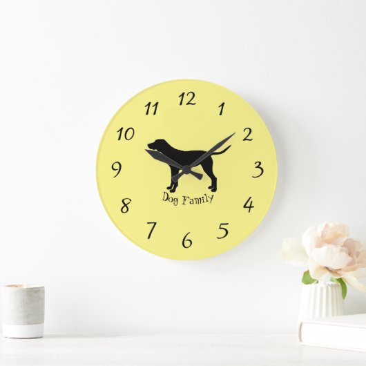 Golden labrador Silhouette Large Clock Grote Klok (Huis)
