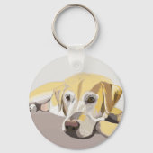 Golden Labrador Sleutelhanger (Voorkant)