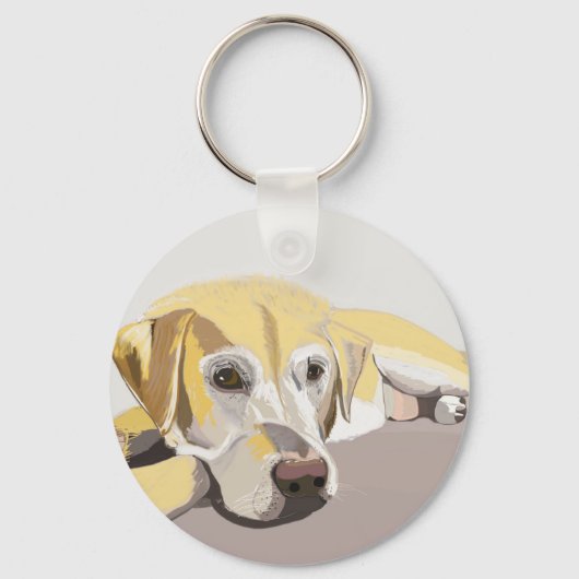 Golden Labrador Sleutelhanger (Achterkant)