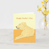 Golden Labrador Vaderdag kaart (Gele Bloem)