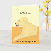 Golden Labrador wordt snel beter Kaart (Gele Bloem)