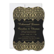 Golden Lace Elegant Rehearsal Dinner Party