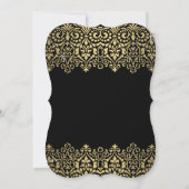 Golden Lace Elegant Rehearsal Dinner Party Kaart (Achterkant)