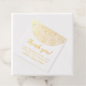 Golden Lace kalligrafie bruiloft dank u Bedankjes Labels (Met doos)