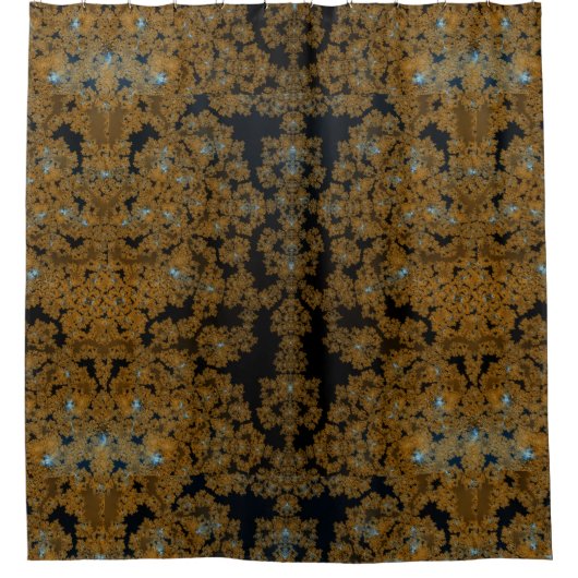 Golden Lace op Brown Douchegordijn (Voorkant)