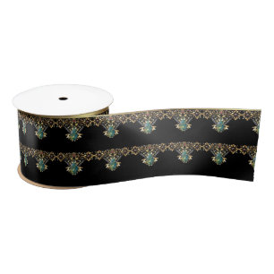 Golden lace romantisch decor gradiënt bronze lacy  satijnen lint