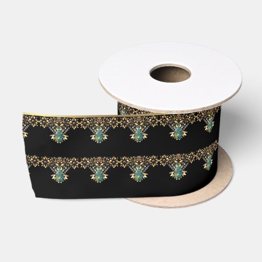 Golden lace romantisch decor gradiënt bronze lacy satijnen lint (Spoel)