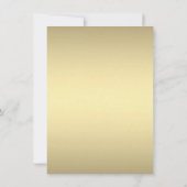 Golden Lace Wedding Invitation Kaart (Achterkant)