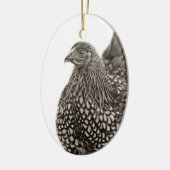 Golden Laced Wyandotte Chicken Keramisch Ornament (Links)