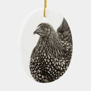 Golden Laced Wyandotte Chicken Keramisch Ornament