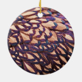 Golden Laced Wyandotte Chicken Keramisch Ornament (Achterkant)