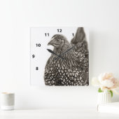 Golden Laced Wyandotte Chicken Vierkante Klok (Huis)