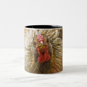 Golden-Laced Wyandotte Hen Tweekleurige Koffiemok