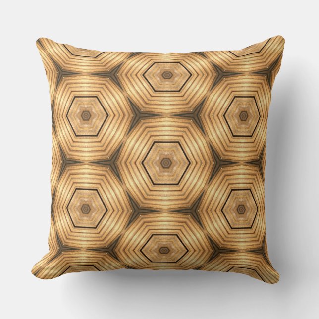 Golden Lagen van Decoratief Hexagonal Design Kussen (Voorkant)