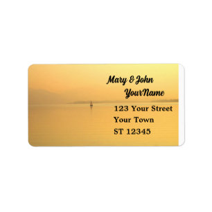 Golden Lake met Boat Placemat Etiket