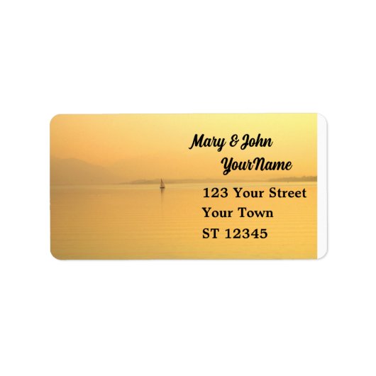 Golden Lake met Boat Placemat Etiket (Voorkant)