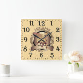 Golden Lamassu Acrylwand Vierkante Klok (Huis)