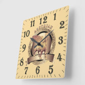 Golden Lamassu Acrylwand Vierkante Klok (Hoek)