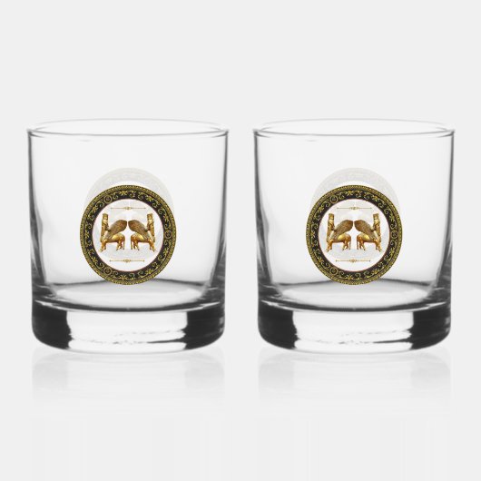 Golden Lamassu Drinkware Set Whisky Glas (Achterkant)