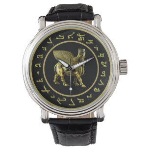 Golden Lamassu en Alphabet Watch Horloge