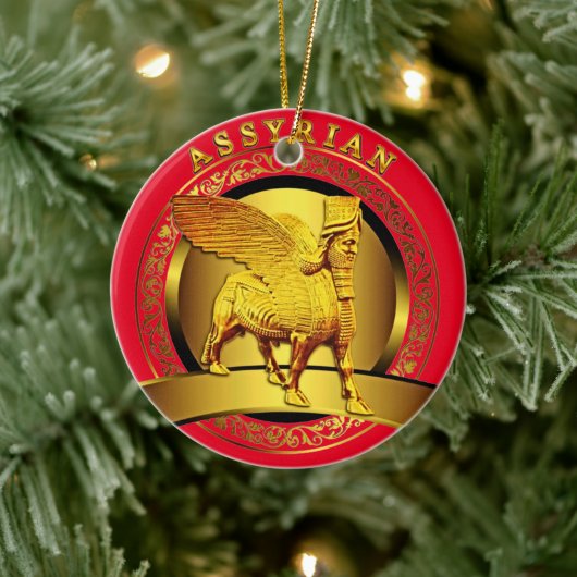 Golden Lamassu Keramisch Ornament (Boom)