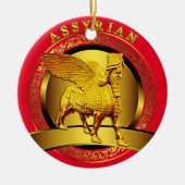 Golden Lamassu Keramisch Ornament (Voorkant)