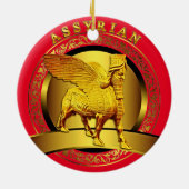 Golden Lamassu Keramisch Ornament (Achterkant)