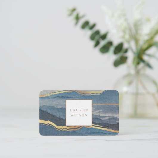 golden landscape square visitekaartje (Staand voorkant)