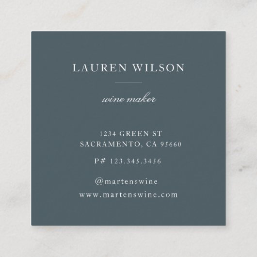 golden landscape square visitekaartje (Achterkant)