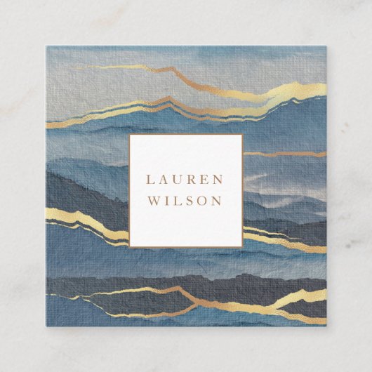 golden landscape square visitekaartje (Voorkant)