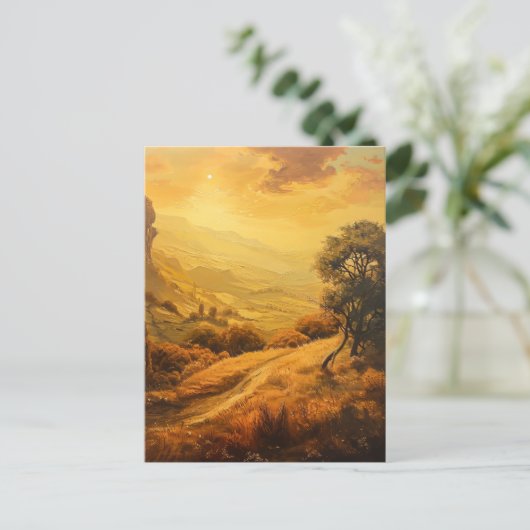 Golden Landschap Briefkaart (Staand voorkant)