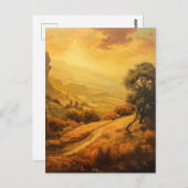 Golden Landschap Briefkaart (Voorkant / Achterkant)