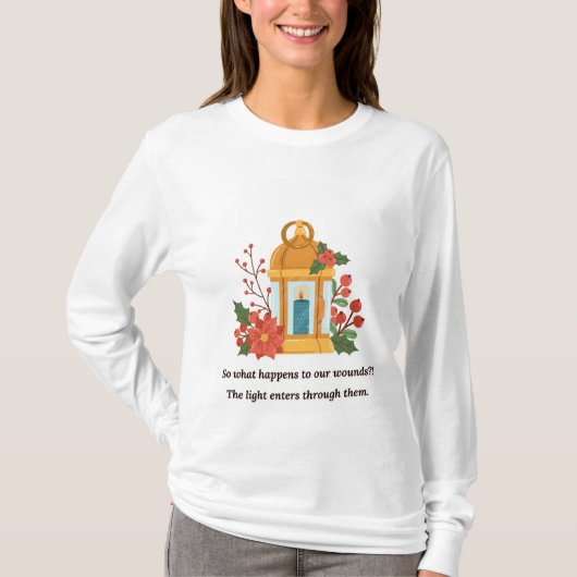 Golden Lantern | Healing Light & Spiritual Hope T-shirt (Voorkant)